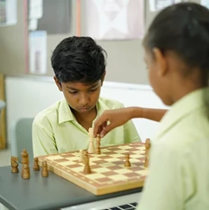 Students playing Chess-Ela Green School