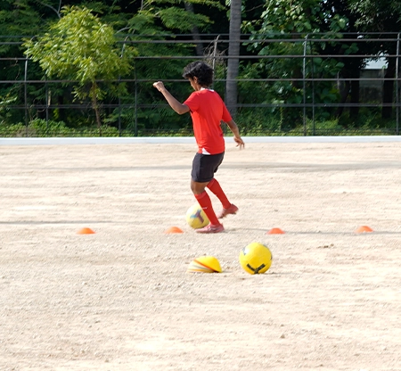 Students playing Football